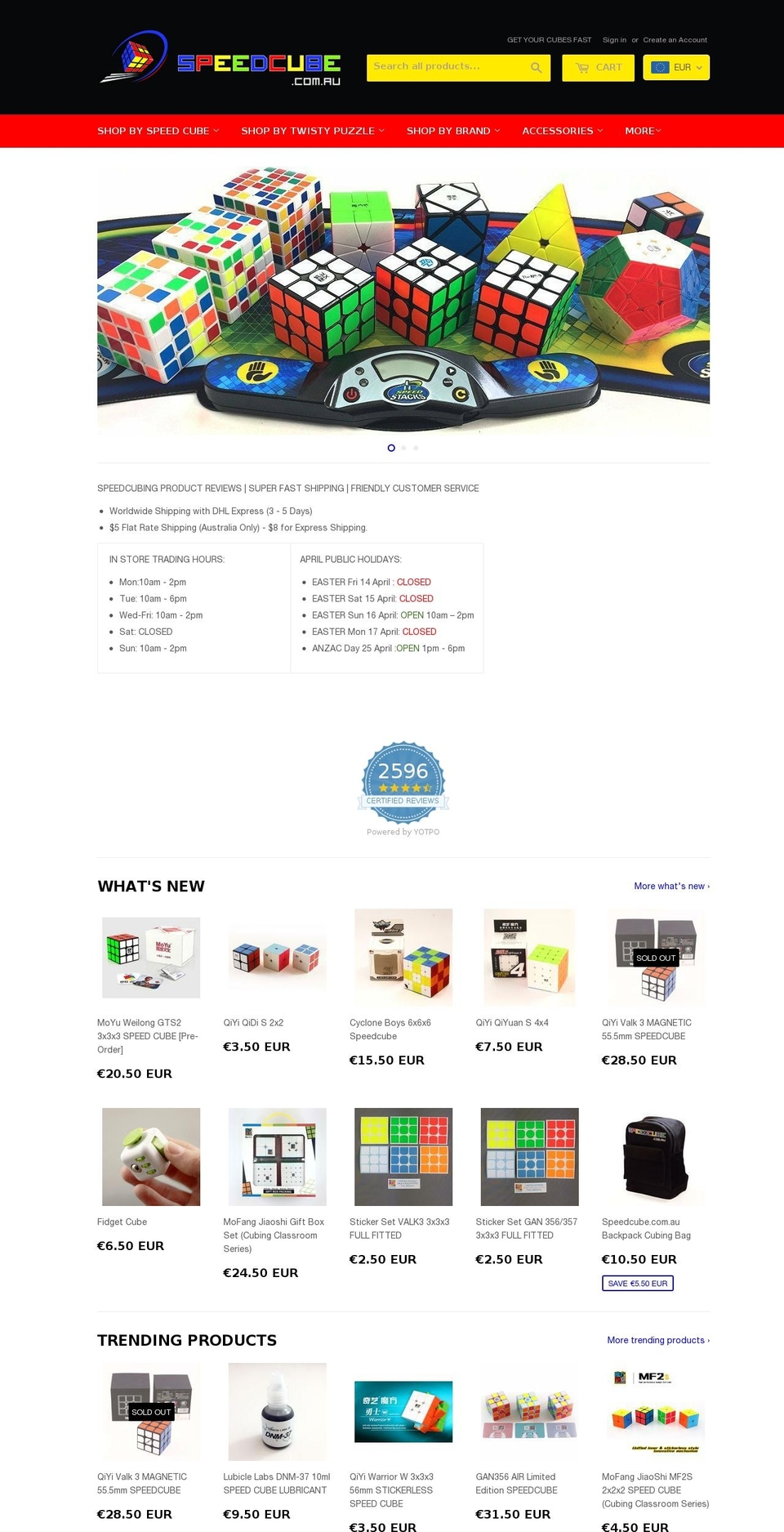 speedcube.com.au shopify website screenshot
