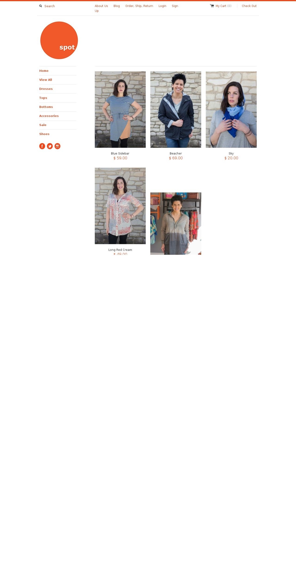 Alchemy Shopify theme site example spot.clothing