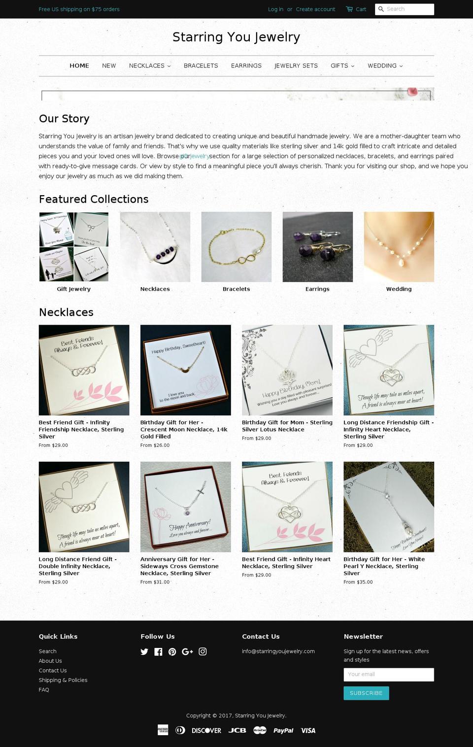 starringyoujewelry.com shopify website screenshot