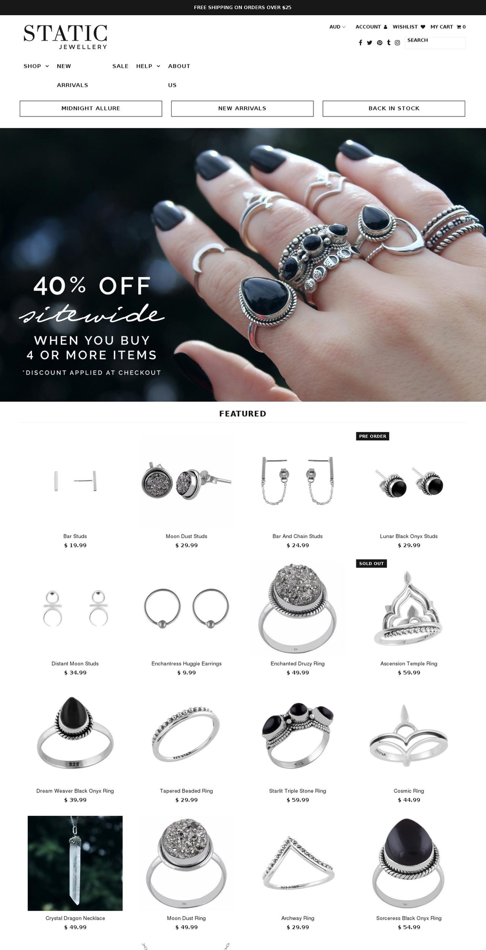 static-jewellery.myshopify.com shopify website screenshot