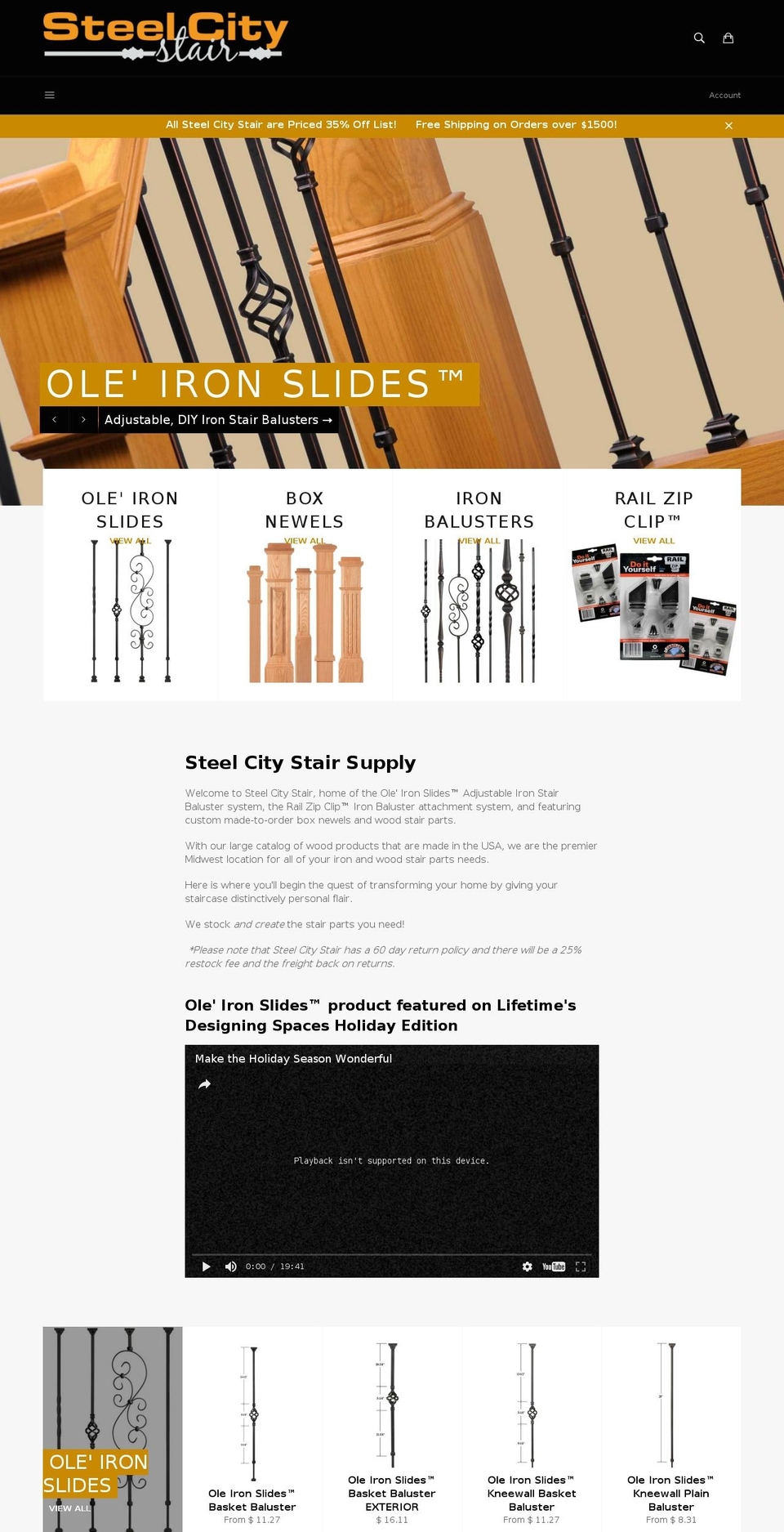 steelcitystair.com shopify website screenshot