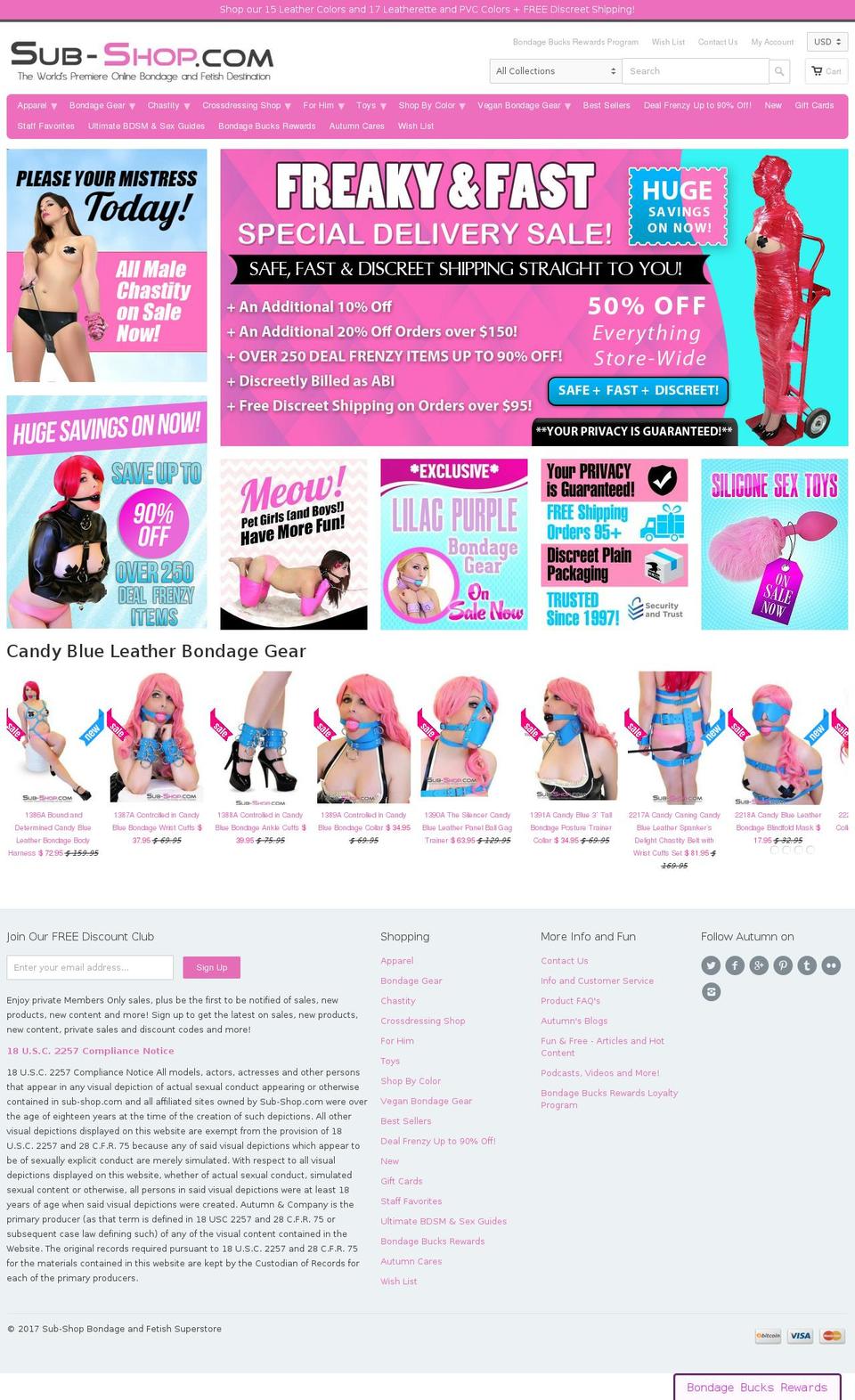 sub-shop.com shopify website screenshot