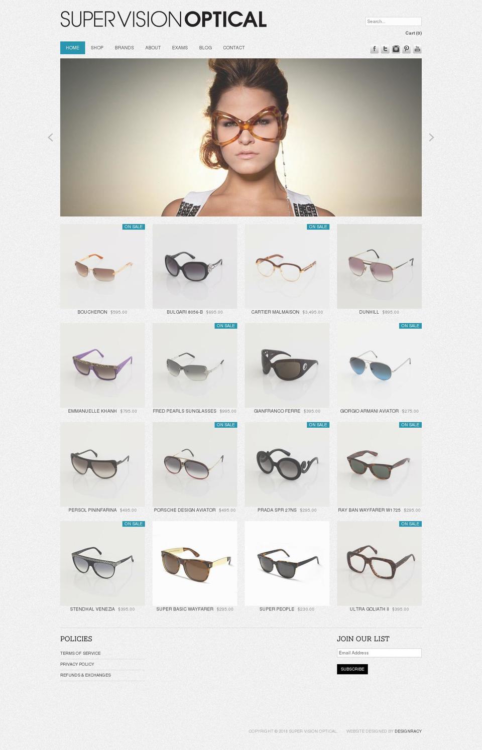 Zenith Shopify theme site example supervisionoptical.org