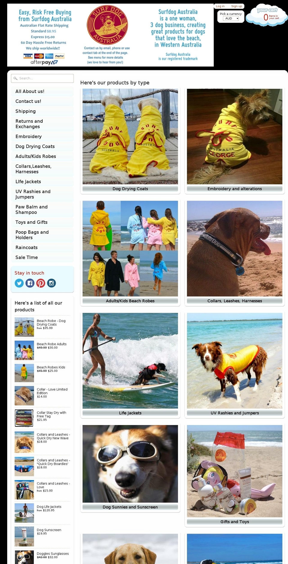 surfdogaustralia.com shopify website screenshot