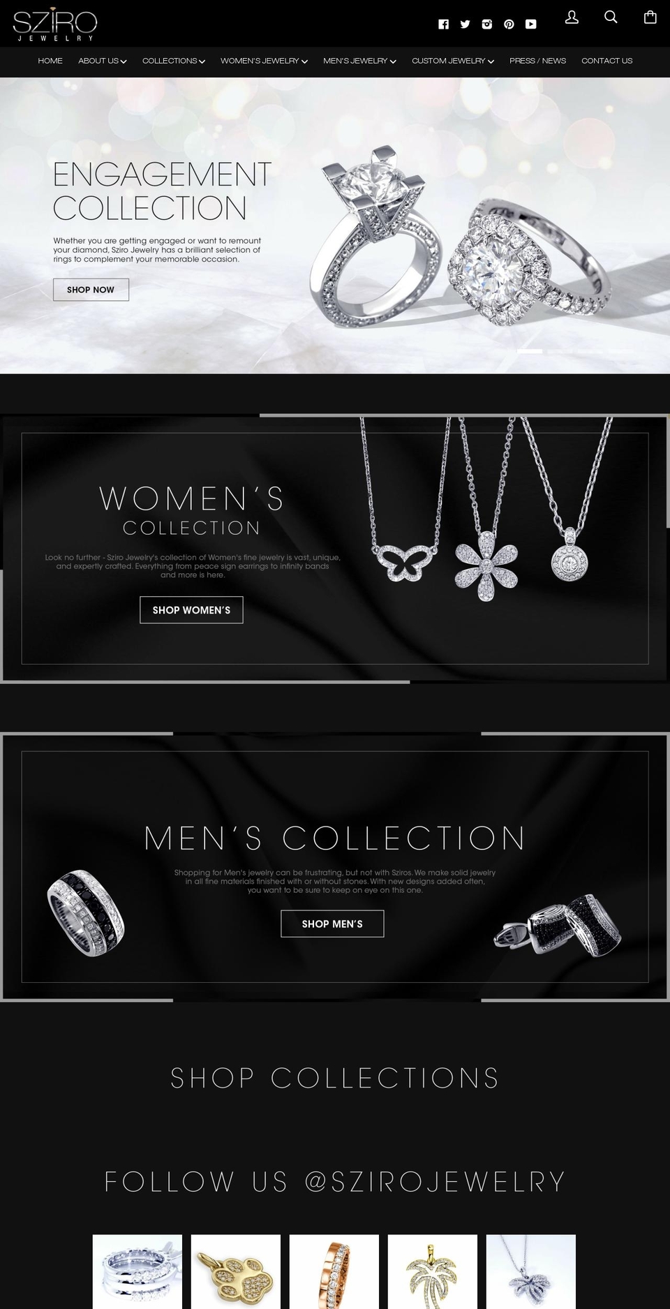 szirojewelry.com shopify website screenshot