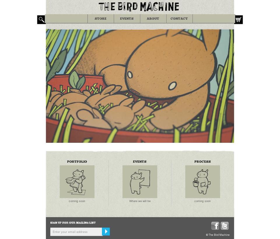 thebirdmachine.com shopify website screenshot