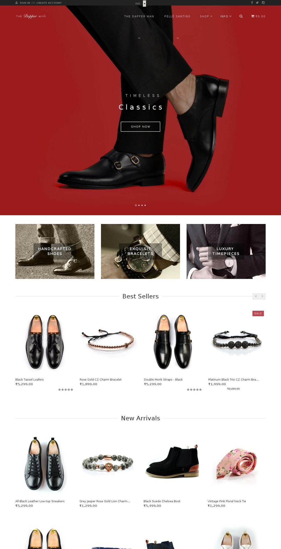thedapperman.in shopify website screenshot
