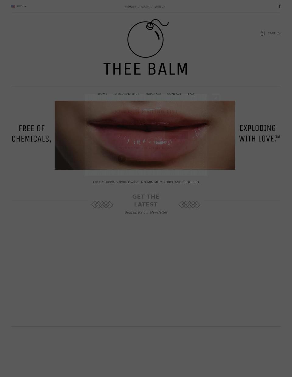 theebalm.com shopify website screenshot
