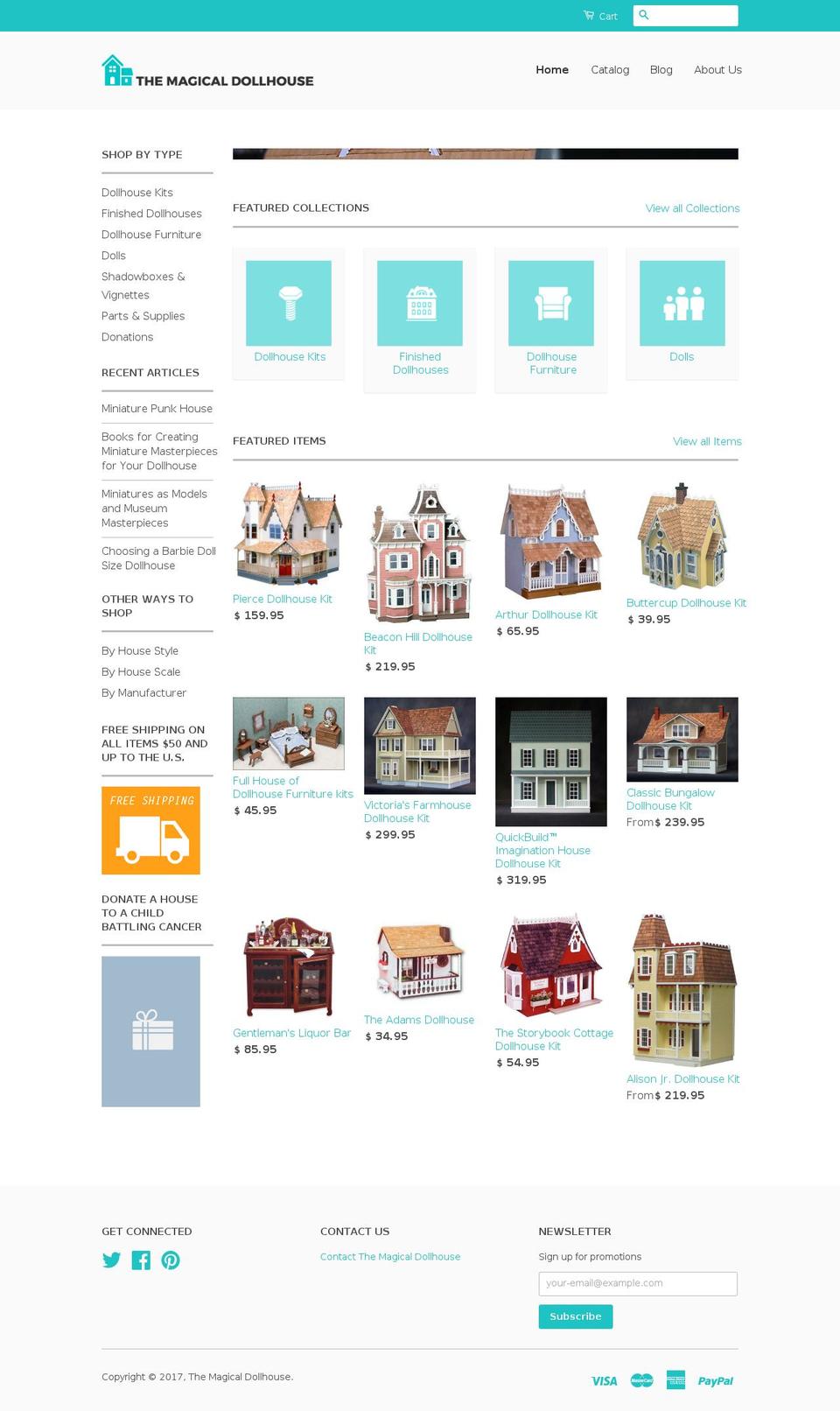 classic Shopify theme site example themagicaldollhouse.com