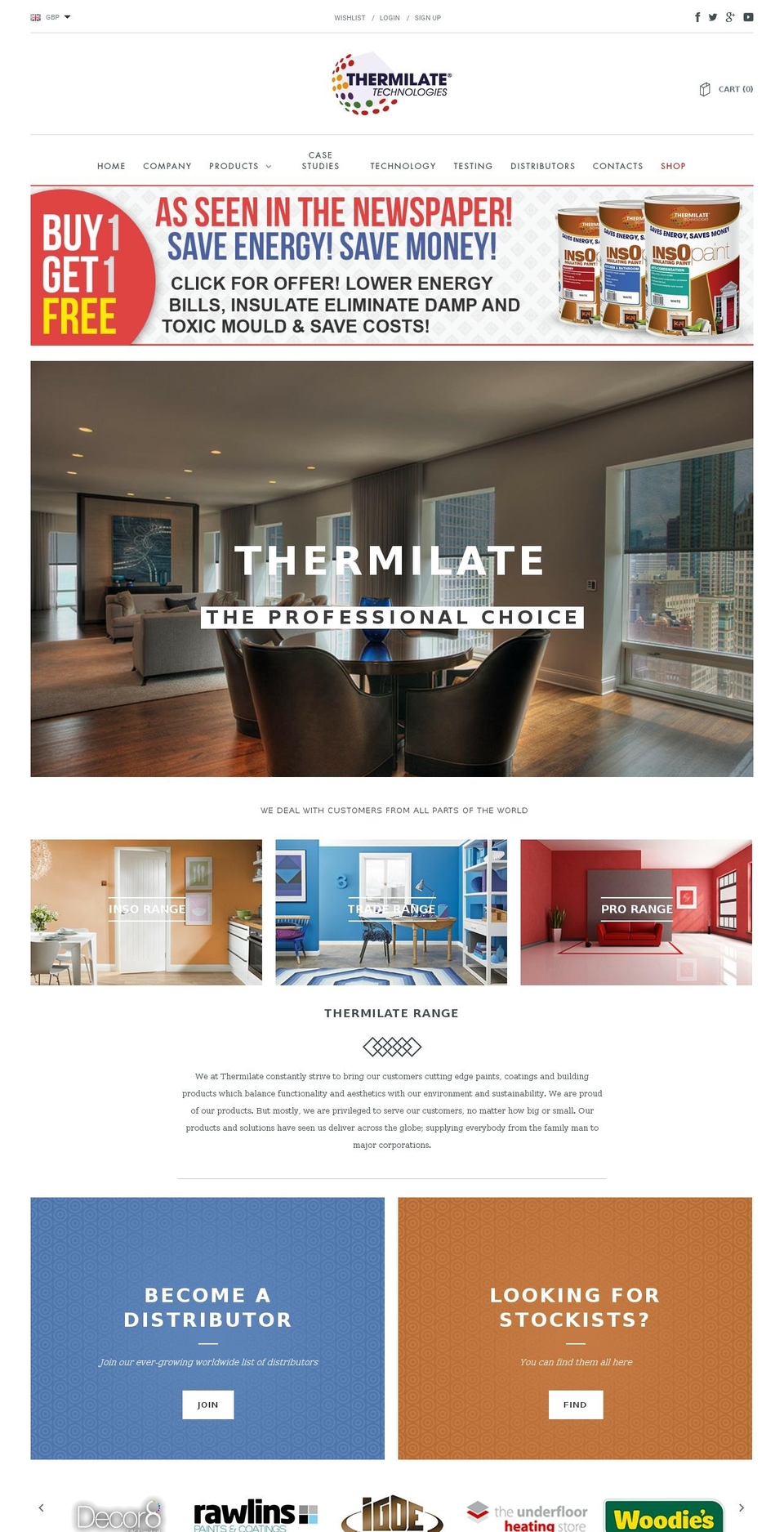 Avenue Shopify theme site example thermilatetechnology.com