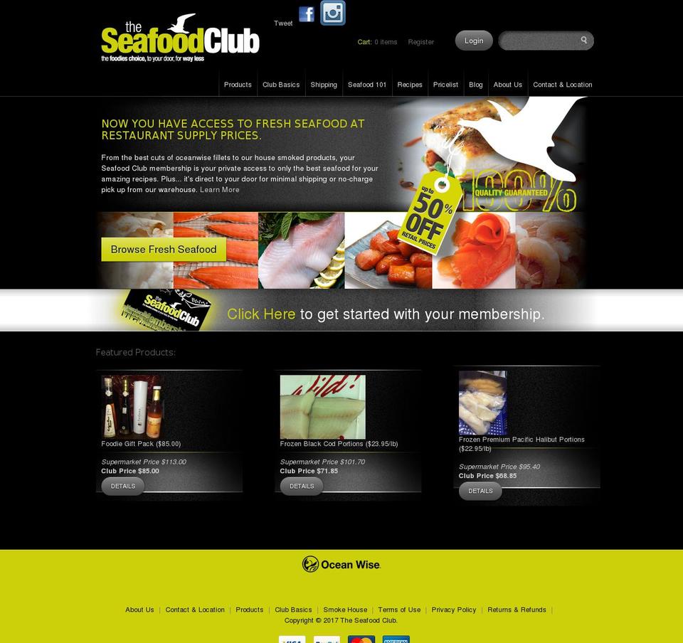theseafoodclub.com shopify website screenshot