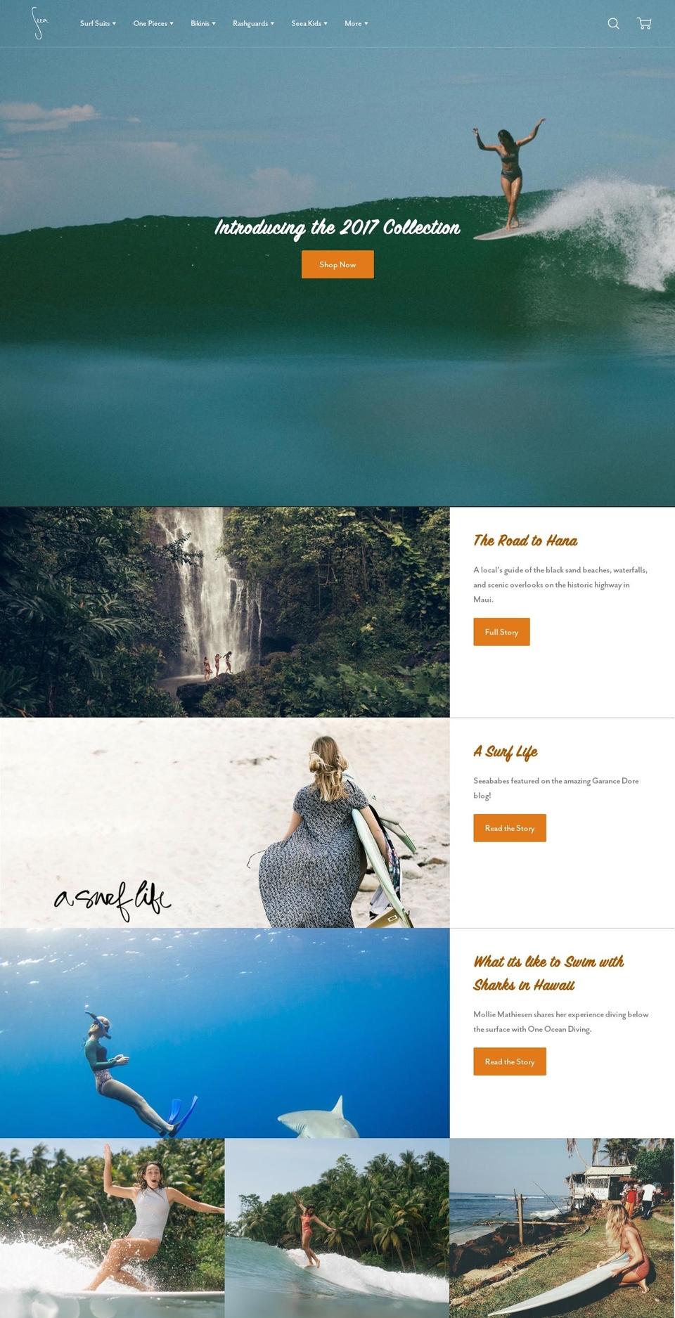 Focal Shopify theme site example theseea.com