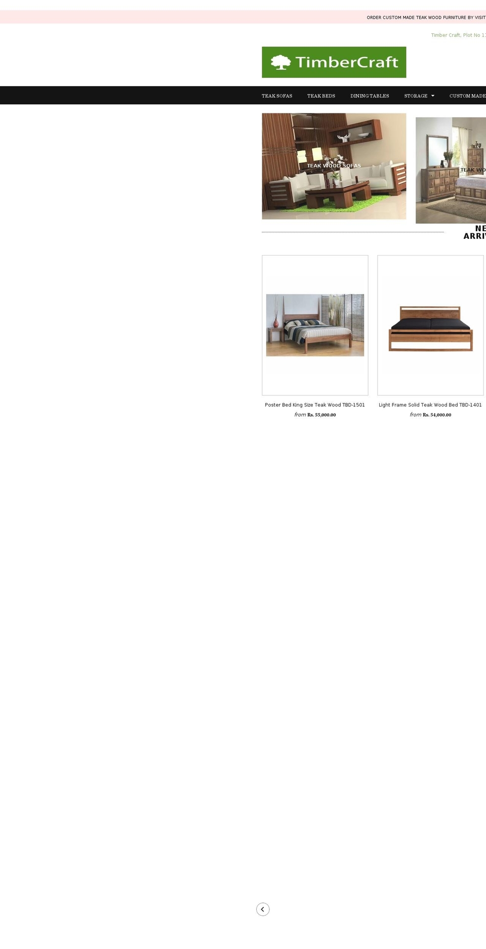 timbercraft.myshopify.com shopify website screenshot
