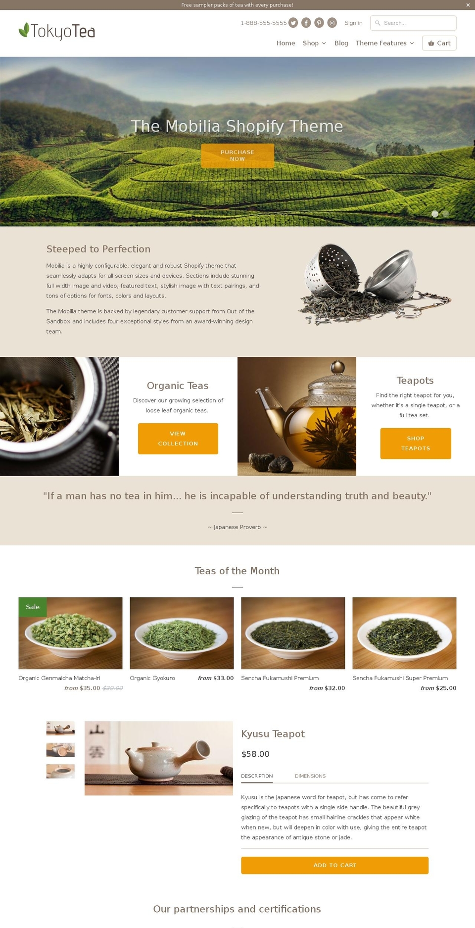 tokyo-teas.myshopify.com shopify website screenshot