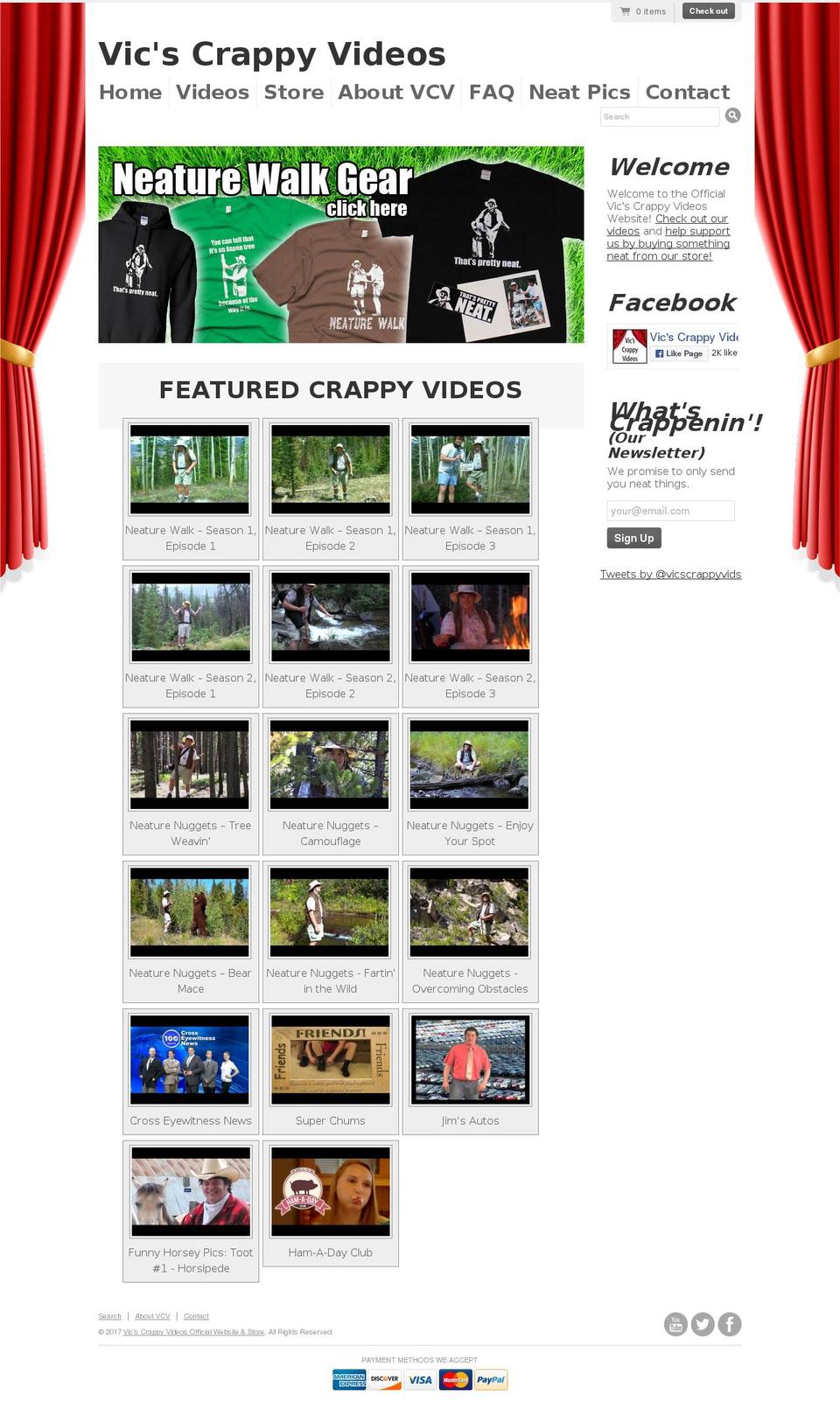 vicscrappyvideos.com shopify website screenshot