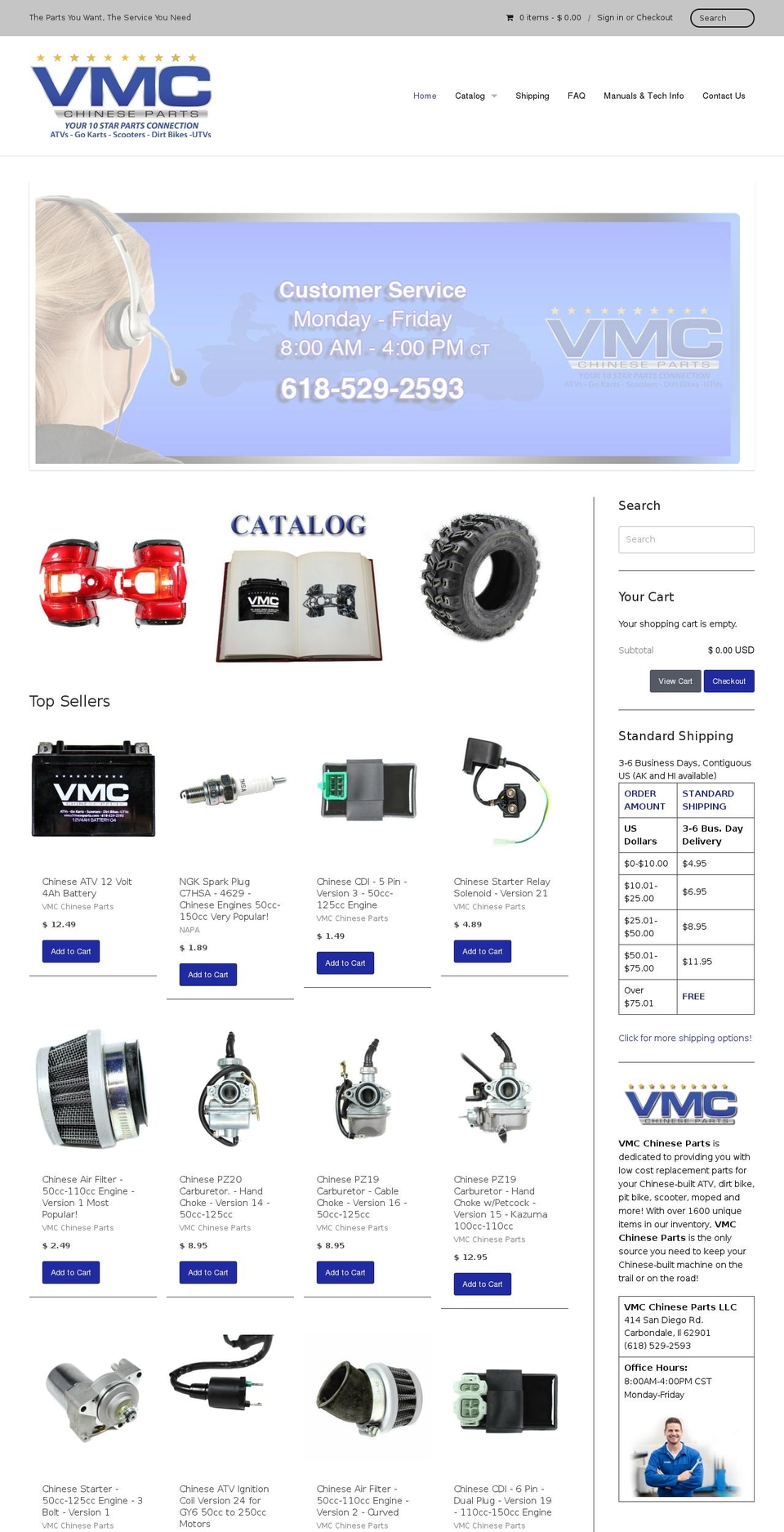 vmcchineseparts.com shopify website screenshot