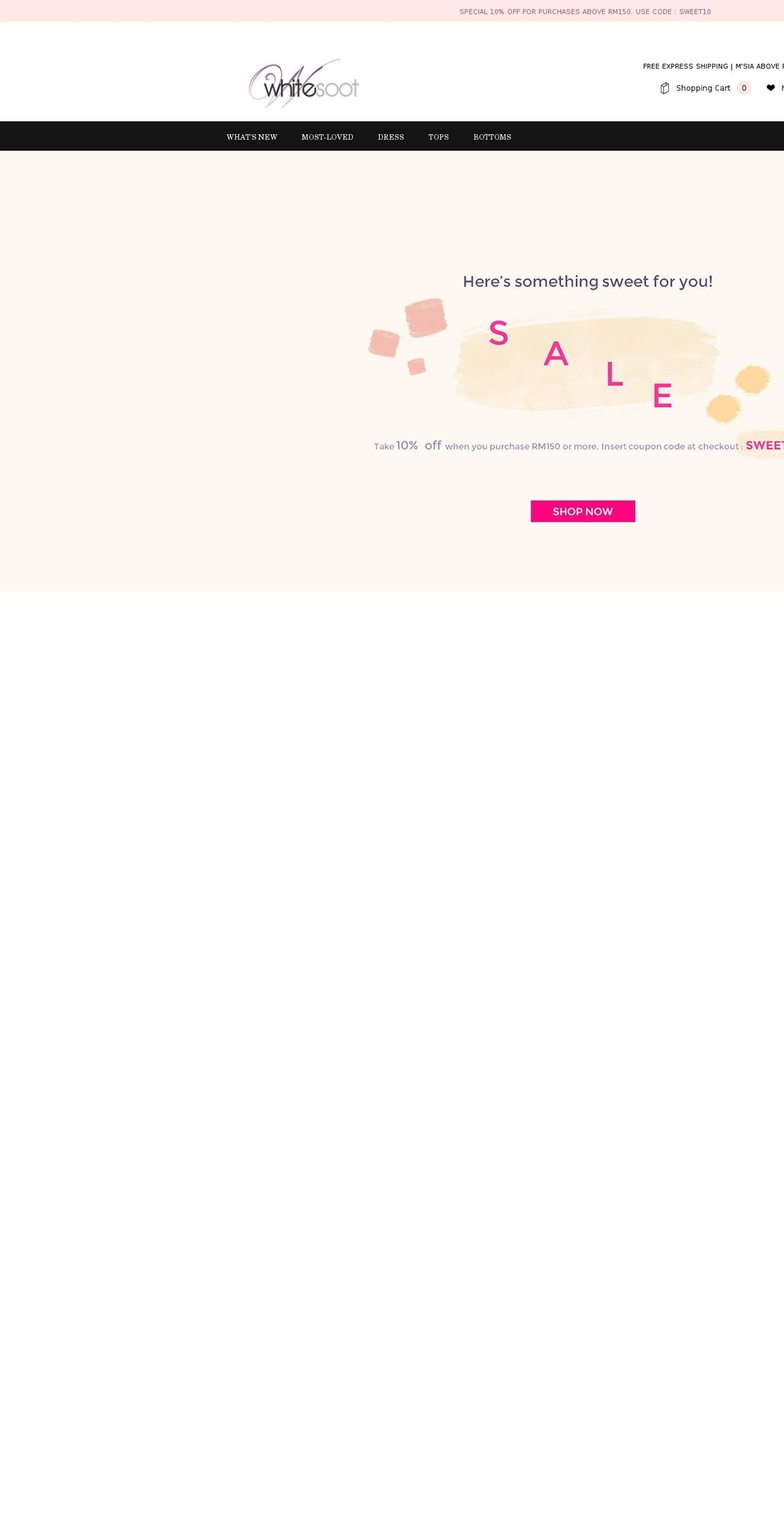 whitesoot.com shopify website screenshot
