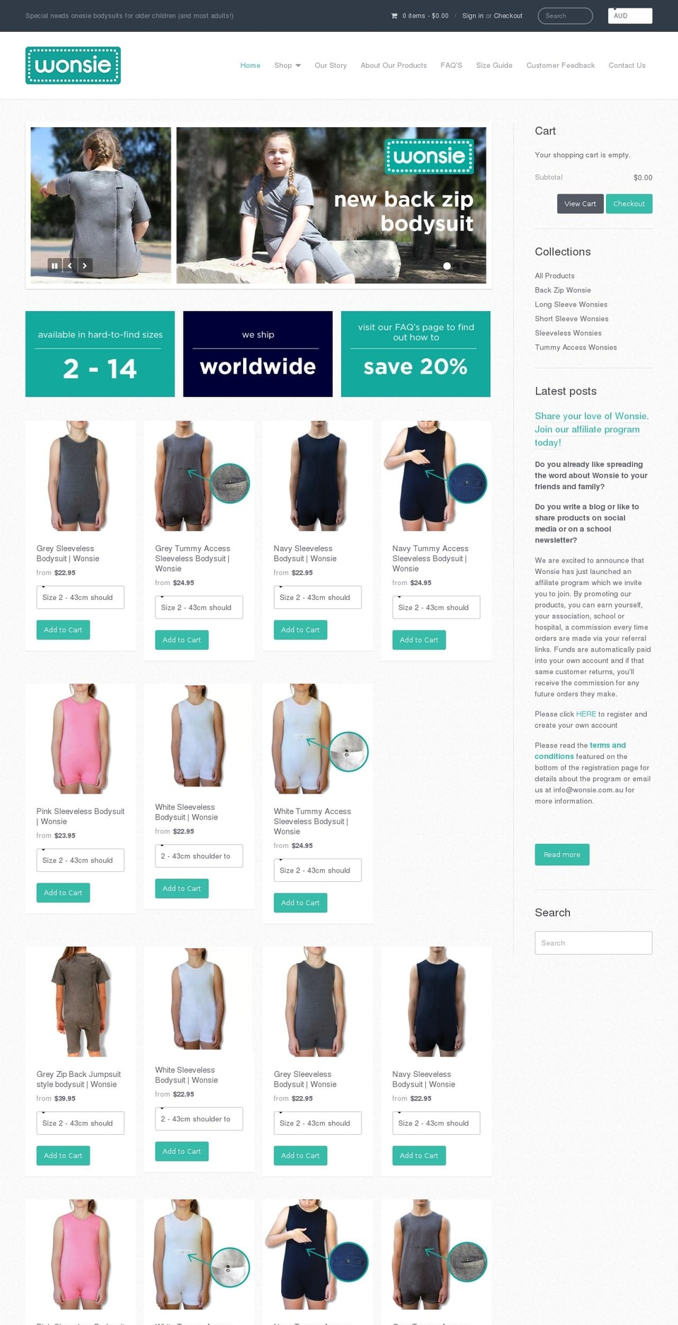 wonsie.com.au shopify website screenshot