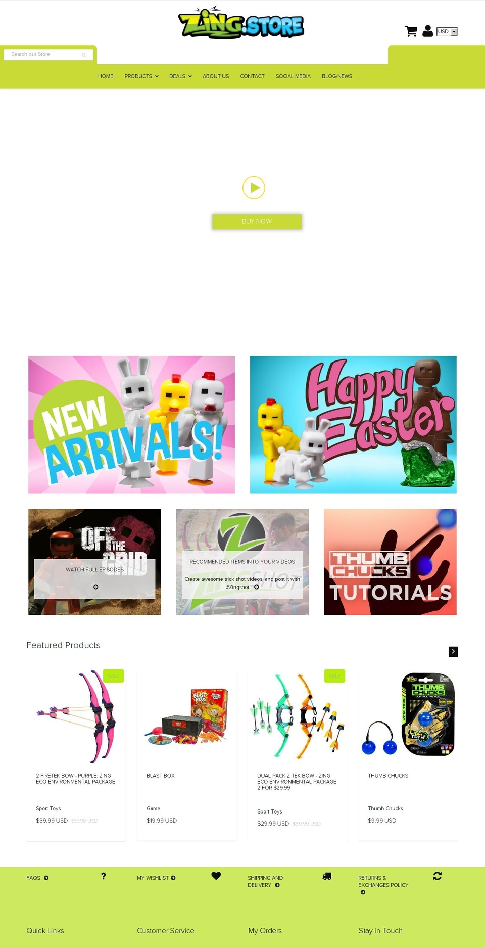 zing.store shopify website screenshot